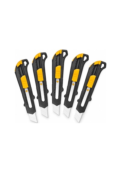 Sgs Plastik Gövdeli Maket Bıçağı 5 Adetli Ekonomik Paket