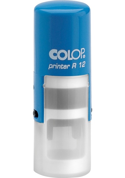 Colop R12 Yuvarlak Mavi Kasa Siyah Keçe - 12 MM