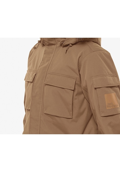 Jack Wolfskin Glacier Canyon Parka Erkek Outdoor Montu 1107674-5601 Kahverengi