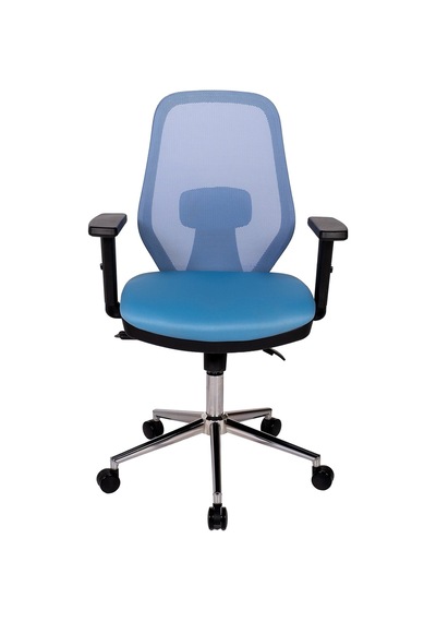 Ofisbazaar Dali Fileli Çalışma Koltuğu Ergonomik Şef Ve Toplantı Koltuğu Açık Mavi Mavi