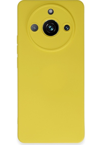 Realme 11 Pro Uyumlu Kılıf Nano İçi Kadife Silikon - Sarı