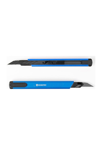 Workpro Wp212012 9mm Alüminyum Kasa Cep Askılı Maket Bıçağı Mavi