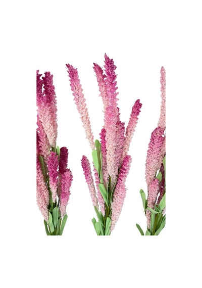 Yapay Çiçek Lateks Köpük Pembe Koyu Lavanta Dalı 35cm Dekoratif Çiçek
