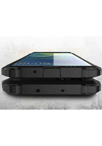 Noktaks - Huawei Uyumlu Huawei P30 Pro - Kılıf Çift Katman Zırh Tank Crash Military Kapak - Gri T7677 Gri