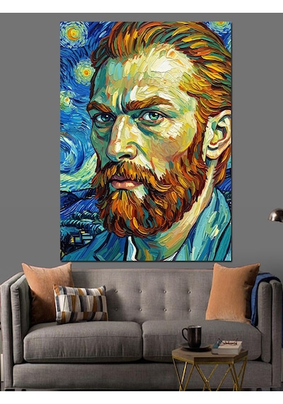 Ahşap Tablo Ünlü Ressam Van Gogh Portresi Ünlü Tabloları