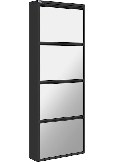 Ceha 4'lü Metal Ayakkabılık - Siyah/Aynalı K.AYK-4/A/P9005
