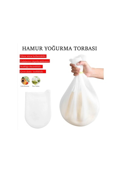 Orta Hamur Torbası Silikon Şeffaf Hamur Yoğurma Torbası Ekmek Makarna Mantı Hamuru Kolay Yo Renkli 11343126