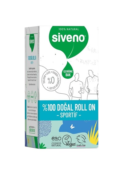 Siveno %100 Doğal Roll-on Sportif Sporcu Deodorant Ter Kokusu Önleyici Bitkisel Lekesiz Vegan 50 Ml Sku: Zeus8690010392510