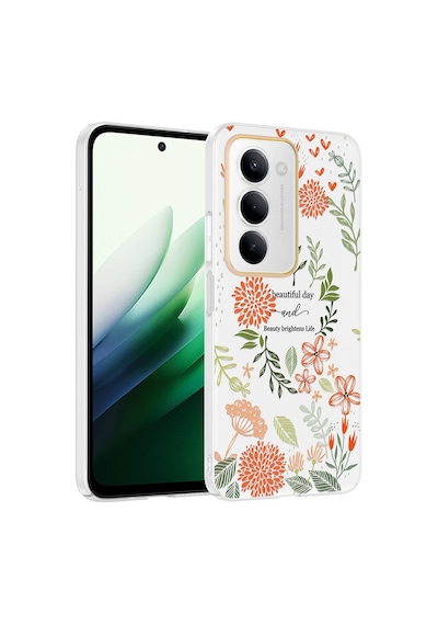 Redmi 15 Kılıf Kamera Korumalı Desenli Zore Klip Kapak - Beautiful -