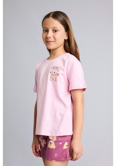 Defacto Kpop - Demon Hunters Relax Fıt 2li Pembe Pijama Takımı Kız Çocuk H8497a826smpn171 Pembe-pn171