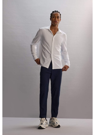 Defacto Defactofit Slim Fit Dar Kesim Standart Paça Dokuma Sporcu Pantolon E3333ax25aunv253 Lacivert