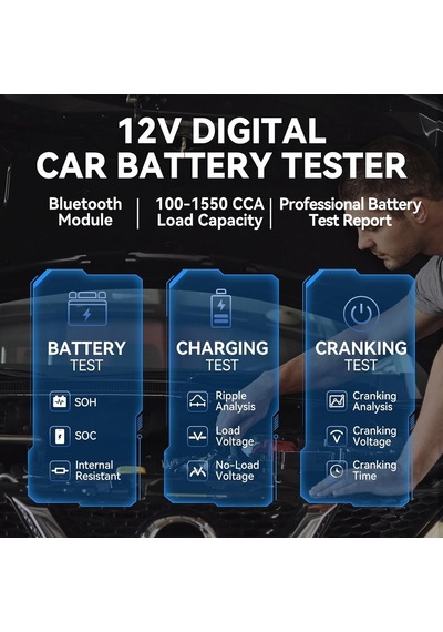 Tr Jtc4250 12v/220v 4250amp Lifepo4 Akıllı Akü Test + Akü Takviye + Akü Şarj Cihazı