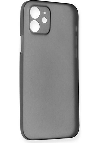 Cosmotex Newface Apple, Uyumlu iPhone 12 Kılıf Pp Ultra İnce Kapak - Gri