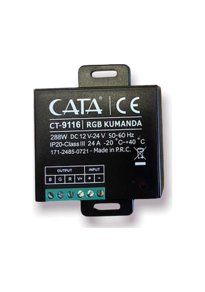 24 Amper Siyah Rgb Şerit Led Kumanda Adaptör Ct-9116