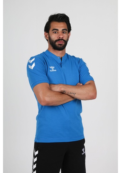 Hummel Armin Pamuklu Bebe Yaka Tişört Saks Mavi