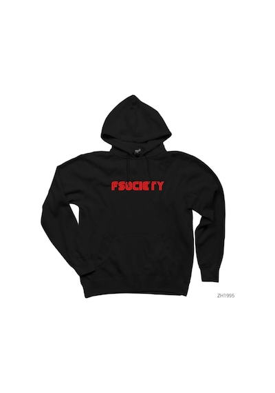 Mr Robot Fsociety Siyah Kapşonlu Sweatshirt Hoodie Siyah