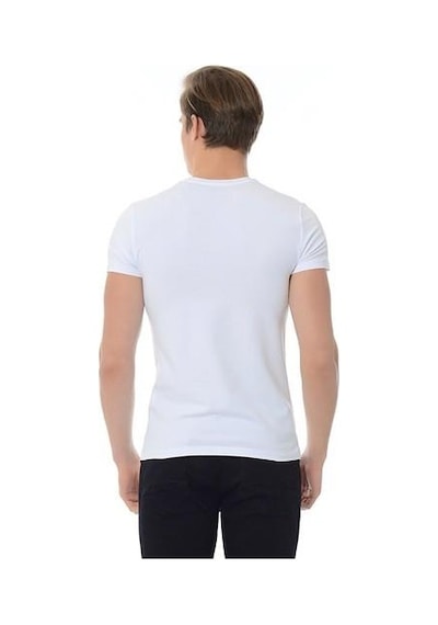 Mavi Stretch Tişört-beyaz Beyaz
