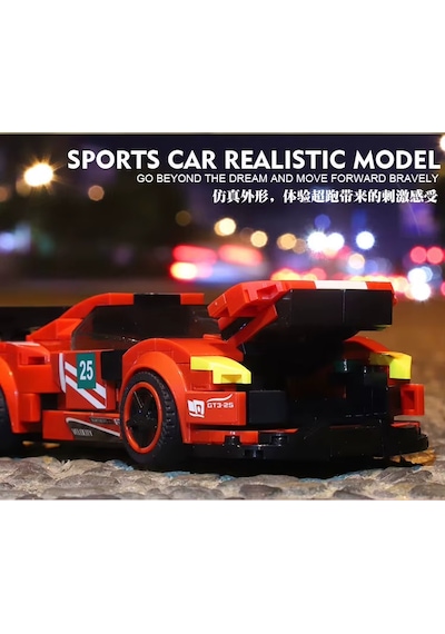 Teknik Ferrari 488 Gt3 Yapı Oyuncak Araba Ferrari Yapı Oyuncak Araba Yapı Blok Ferrari Oyuncak Araba