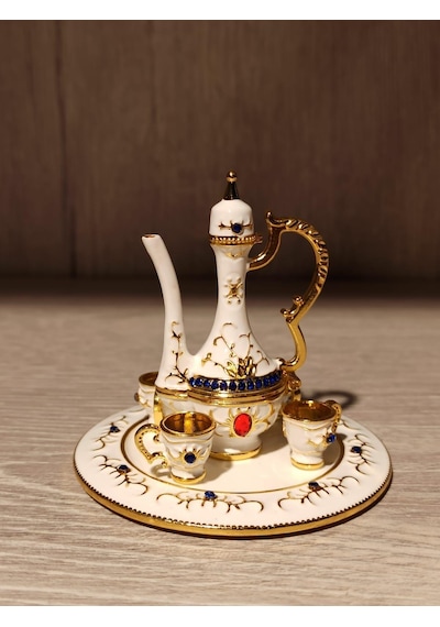 Swarovski Taşlı Ibrik Seti 4 Lü Mücevherlik / Dekoratif Biblo