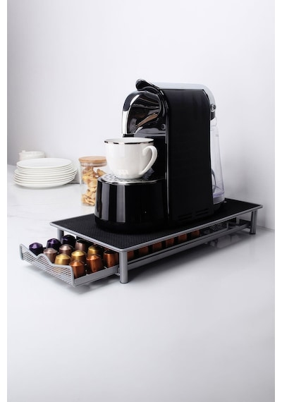 40 Adet Kapasiteli Nespresso Kapsül Standı Kahve Çekmecesi Mt267 Siyah