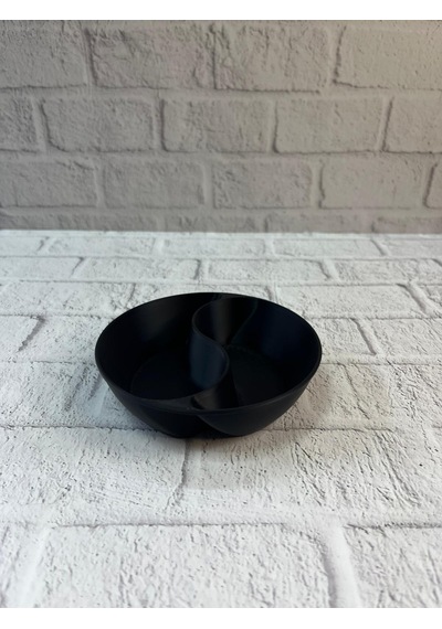 Dekoratif Siyah Çerezlik Kase 4 Lü Set 3x12 Cm