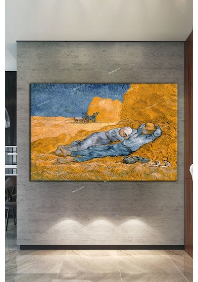 Vincent Van Gogh La Siesta Öğle Uykusu Kanvas Tablo (8 Farklı Ölçü) 100 x 70