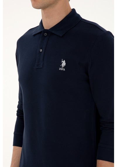 U.S. Polo Assn. Erkek Regular Fit Polo Yaka Lacivert Basic Sweatshirt 50307757-VR033 U.S. Polo Assn. Erkek Regular Fit Polo Yaka Lacivert Basic Sweatshirt 50307757-VR033