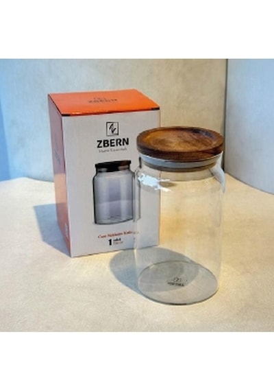 750 Ml Akasya Kapak Kavanoz Şeffaf
