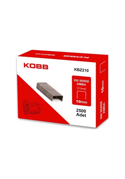 Kobb KBZ210 10 MM 2500 Adet 200 Serisi Ağır Hizmet Tipi Zımba Teli