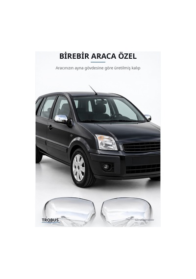 Ford Fusion 2006-2012 Uyumlu Krom Ayna Kapağı 2 Parça Paslanmaz Çelik