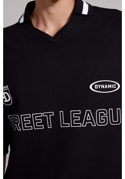 Defacto Loose Fıt Polo Yaka Kısa Kollu Polo Tişört G4270ax26smbk81 Siyah-bk81