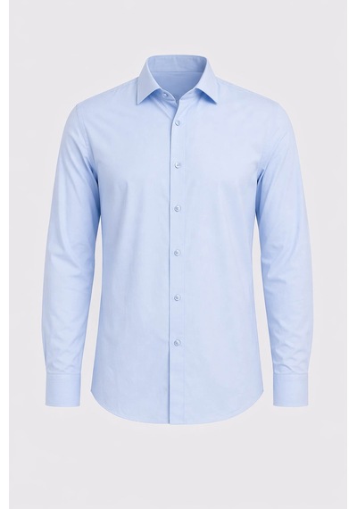 Trender Dacron Regular Mavi Erkek Gömlek 26ym57000005