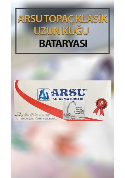 Topaç Klasik Uzun Kuğu Model Orkide Serisi Lavabo Batarya Krom