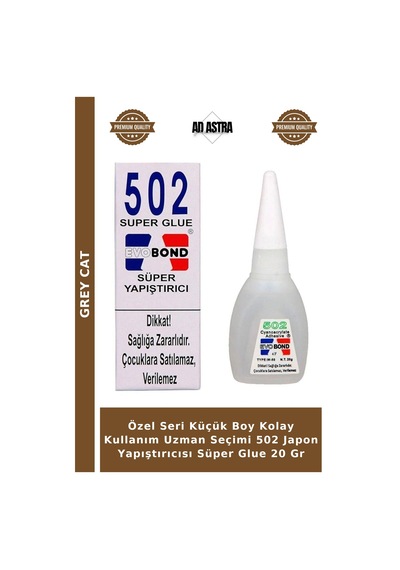 Özel Seri Küçük Boy Kolay Kullanım Uzman Seçimi 502 Japon Yapıştırıcısı Süper Glue 20 Gr