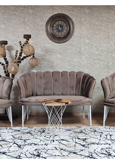 Zafir Beyaz Boyalı Tel Ayak Papatya Çay Seti Koltuk Takımı , Balkon, Salon, Ofis, Cafe Koltuk Takımı Kahverengi Zafir Beyaz Boyalı Tel Ayak Papatya Çay Seti Koltuk Takımı , Balkon, Salon, Ofis, Cafe Koltuk Takımı Kahverengi