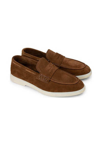 Deery Erkek Hakiki Süet Taba Renkli Loafer Ayakkabı - 02028mtbac01 Taba