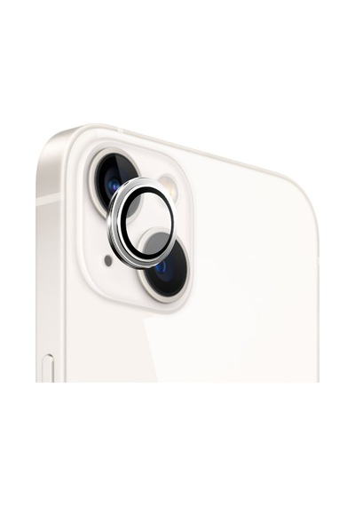 Safeus Safir Temperli Kamera Lens Koruyucu Apple Uyumlu iPhone 13 Ve Mini İle Beyaz