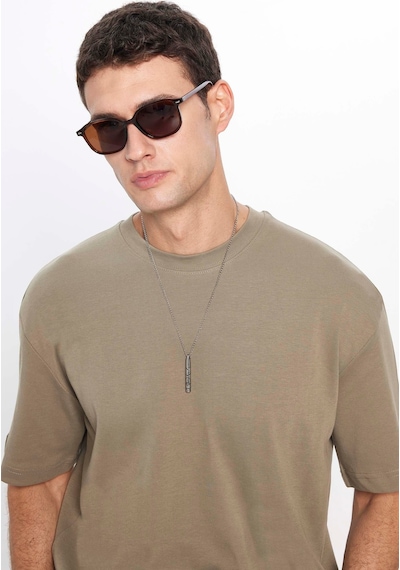 Tudors Unisex Oversize Geniş Kesim %100 Pamuk Yumuşak Dokulu Basic Bisiklet Yaka Haki Tişört-31704 Haki Tudors Unisex Oversize Geniş Kesim %100 Pamuk Yumuşak Dokulu Basic Bisiklet Yaka Haki Tişört-31704 Haki