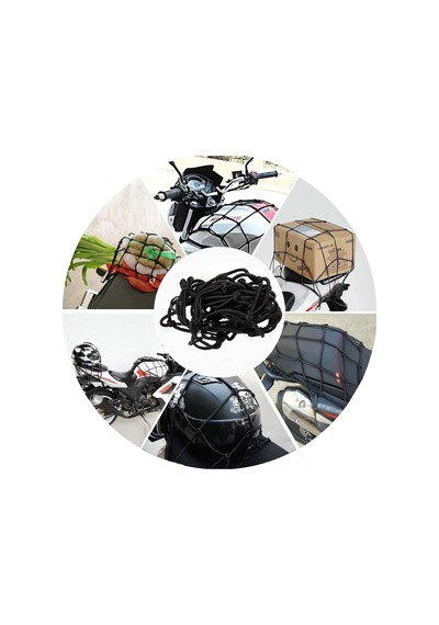 Motosiklet - Bisiklet - Atv - Scooter Kask Filesi 6 Kanca / Yeşil / 1 Metre Esneyebilir Eşya Taşıma Filesi Diğer