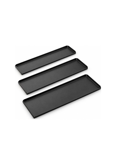 Fida Teflon Teşhir Tavası Düz 40x20 Cm Siyah