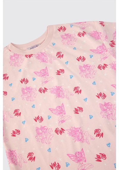 Panço Winx Club Kız Çocuk Stella Pembe Pijama Takımı 2611gk39009