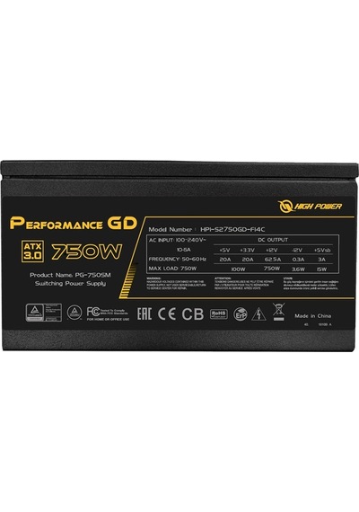 High Power HP1-S2750GD-F14C 750 W 80+Gold Atx Güç Kaynağı