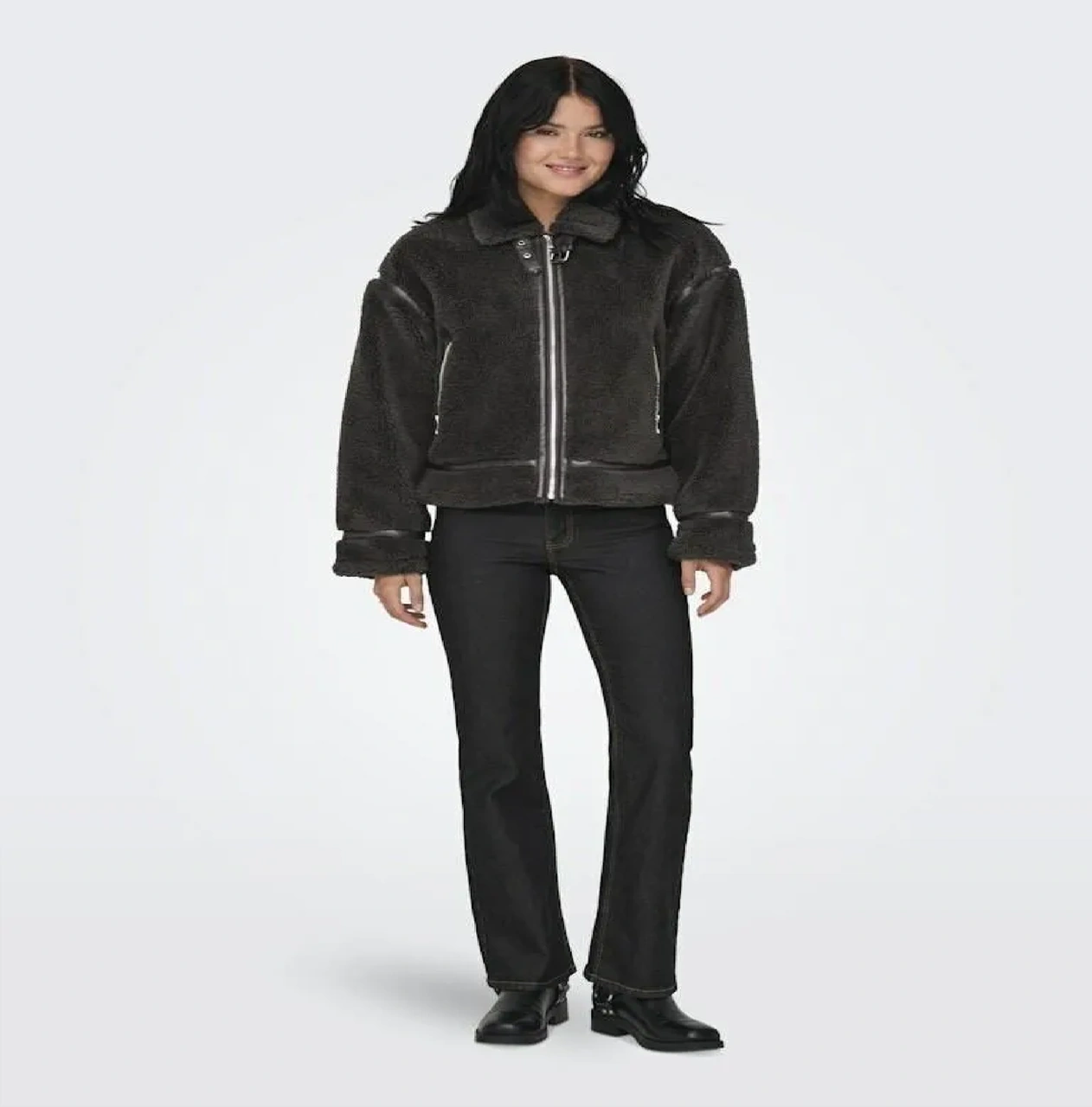 Only Onlmıchelle Teddy Kadın Mont 15326006 Siyah