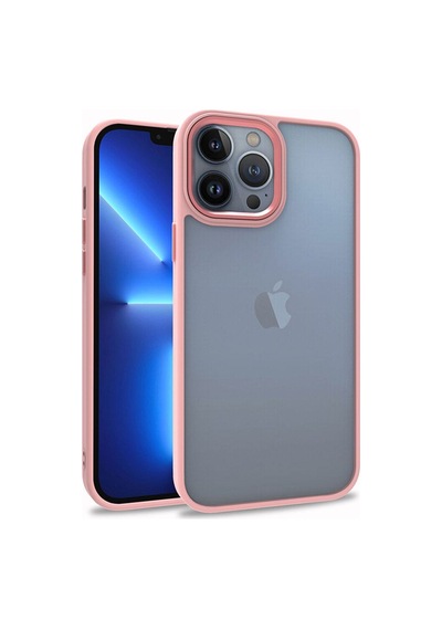 Apple Uyumlu iPhone 13 Pro Max Kılıf Zore Flora Kapak Rose Gold