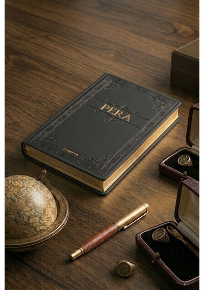Pera 17x24 Çizgisiz Deri Kapak Ciltli Defter Model 4 Çok Renkli