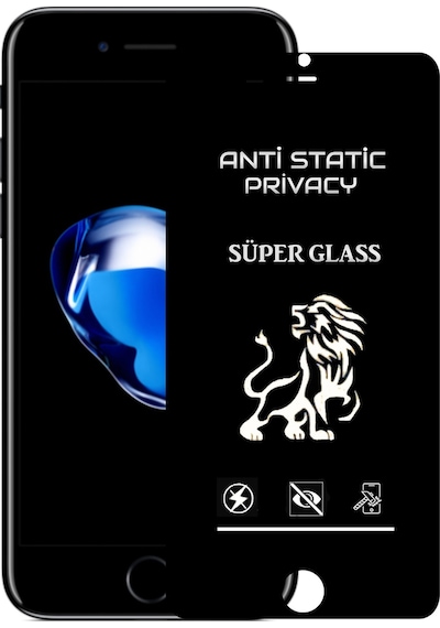 Apple Uyumlu   iPhone Se 2022 Tam Kaplayan Anti Statik Hayalet Süper Cam Ekran Koruyucu - Siyah