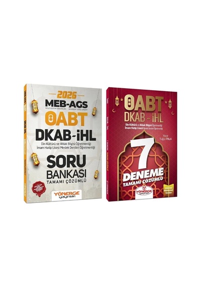 Yönerge 2026 Öabt Meb Ags Dkab Din Kültürü Ve İhl İmam Hatip Lisesi Öğretmenliği Soru Bankası Ve Deneme Seti 2 Kitap