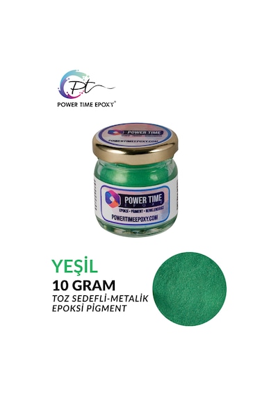 Sedefli Metalik Toz Pigment Boya / Yeşil / Epoksi Için