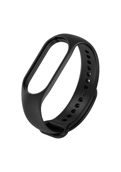 Ekılıf - Xiaomi Mi Band 7 Uyumlu - Kordon Klasik Silikon Kordon - Siyah