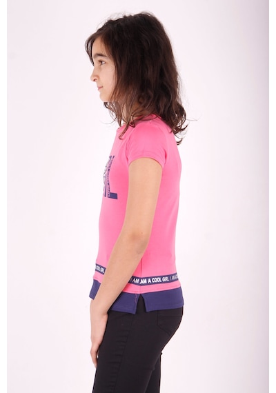 Toontoy Kids Toontoy Kız Çocuk Baskılı T-shirt Fuşya